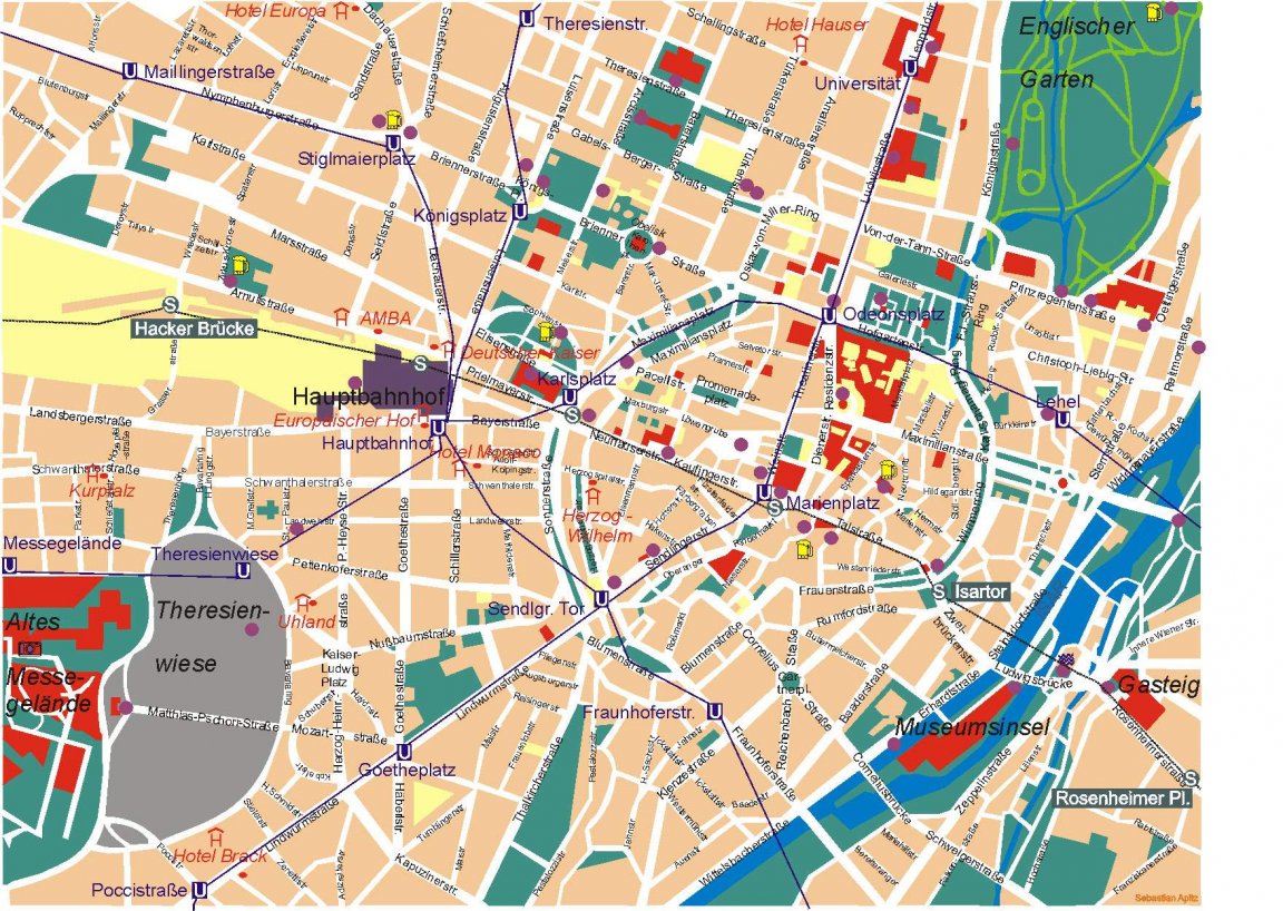 Carte Munich Plan