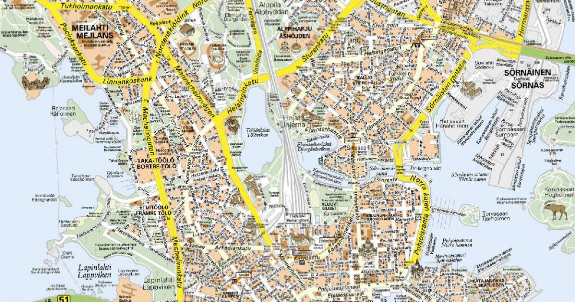 Carte Helsinki & Plan