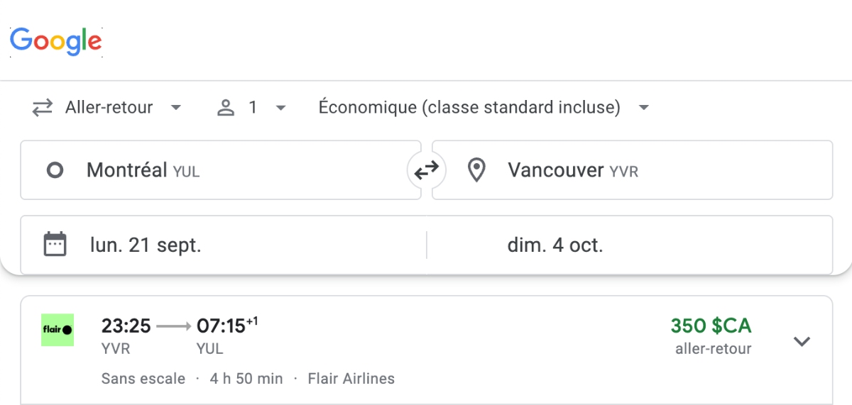 *Colombie-Britannique* Vols vers Vancouver pour ~350$ (46% de rabais)