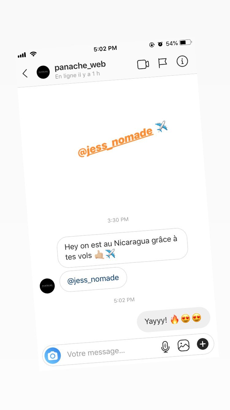 Hey on est au Nicaragua grâce à tes vols de feu! @jess_nomade
