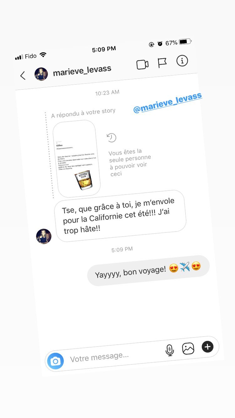 Tse que grace a toi, je m'envole pour la Californie cet été! Jai trop hate!