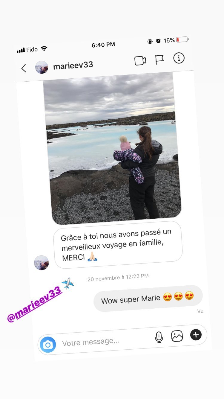 Grace à toi nous avons passé un merveilleux voyage en famille