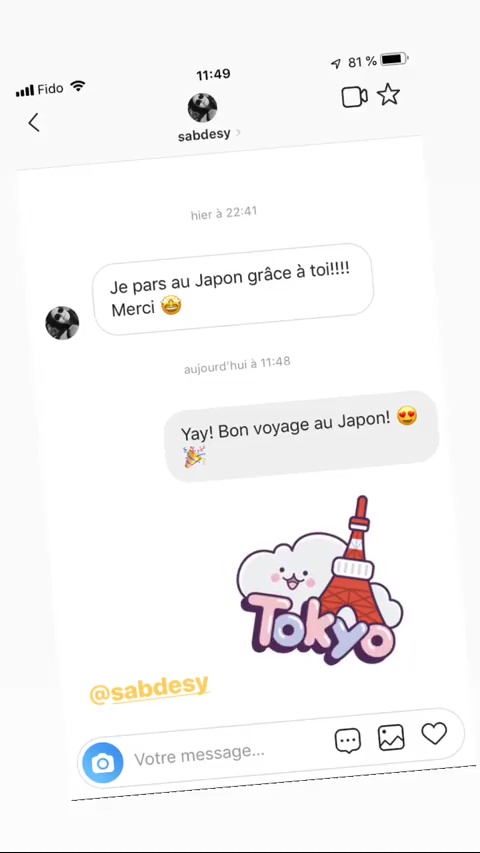 sabdesy Je pars au Japon grâce ätoi!!!! à Merci © Yay! Bon voyage au Japon! & E